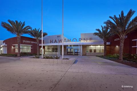 Hawthorne High School student services and media center